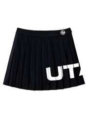 UTAA Bold Logo Flare Skirt : Black