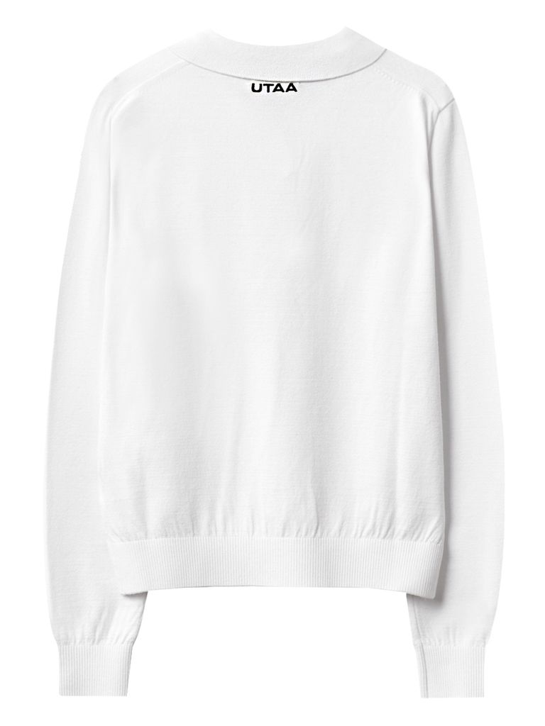 UTAA Panther Openneck Knit Pullover : Men's White