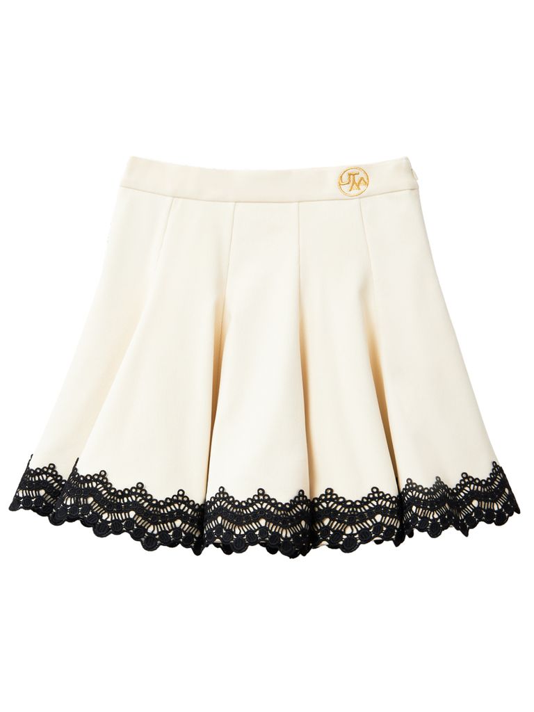 UTAA Punching Lace Flare Skirt : Ivory