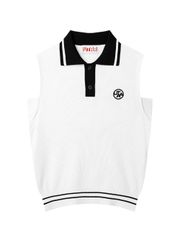 UTAA Dime Symbol PK Knit Sleeveless : Women's White