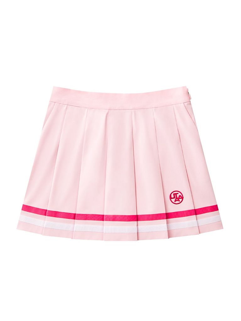 UTAA Dual Tape Mix Flare Skirt : Light Pink
