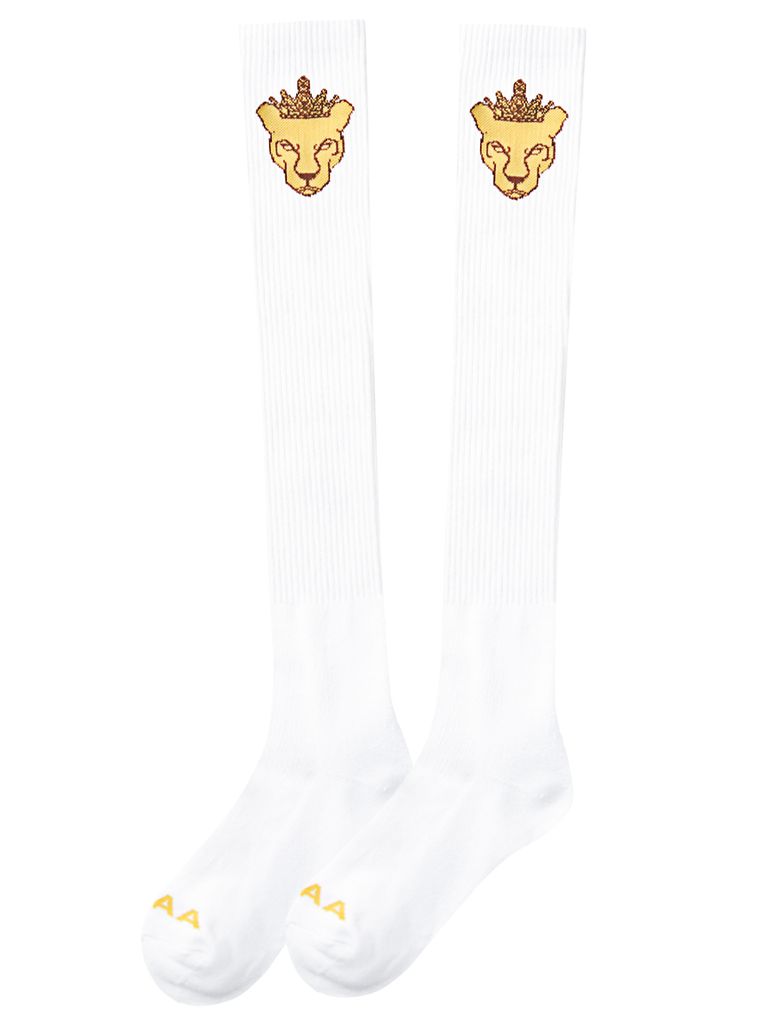 UTAA Crown Panther Basic Knee Socks : Women's White