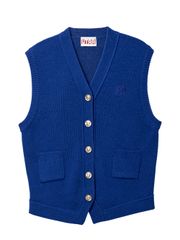 UTAA Ducat Pocket Knit Vest : Women's Blue