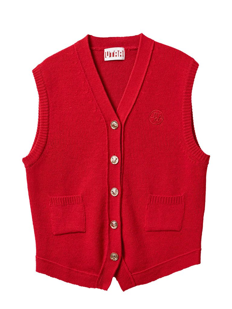 UTAA Ducat Pocket Knit Vest : Women's Red