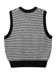 UTAA Rabbit Tooth Knit Vest : Black