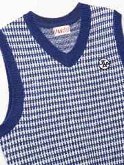 UTAA Rabbit Tooth Knit Vest : Sky Blue