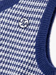 UTAA Rabbit Tooth Knit Vest : Sky Blue