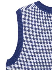 UTAA Rabbit Tooth Knit Vest : Sky Blue