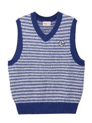 UTAA Rabbit Tooth Knit Vest : Sky Blue
