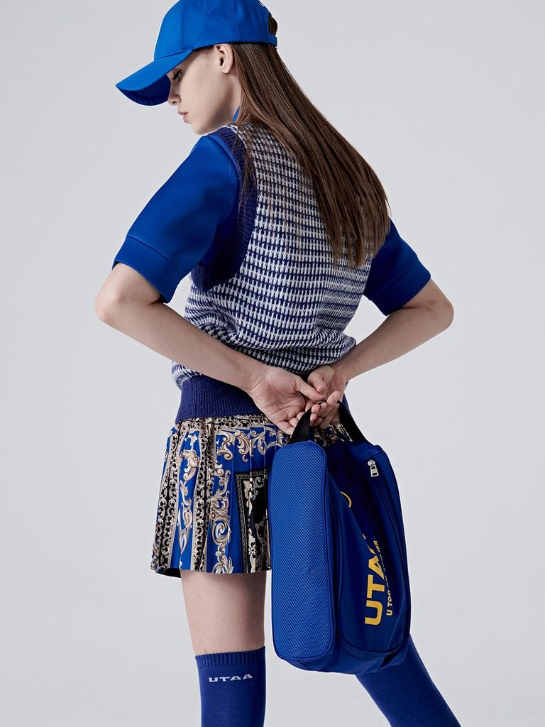 UTAA Rabbit Tooth Knit Vest : Sky Blue