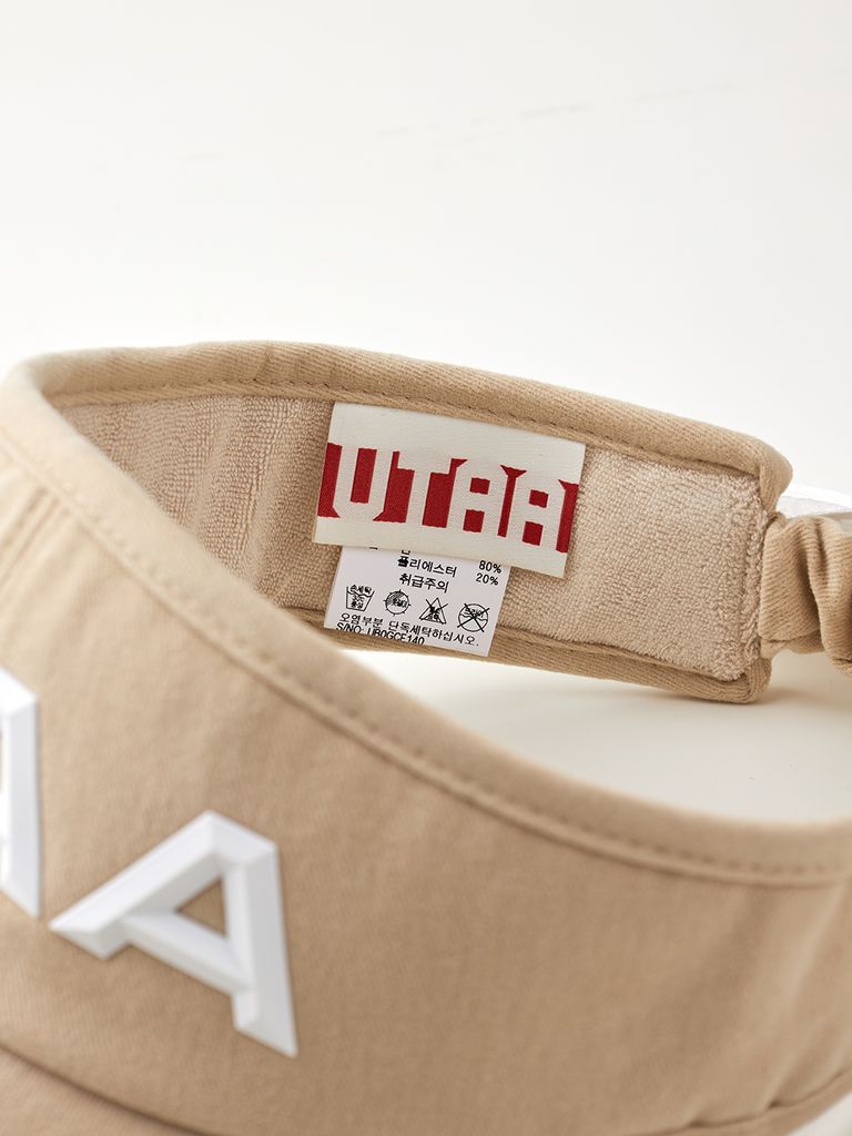 UTAA Figure Logo Sun Visor : Women's Beige