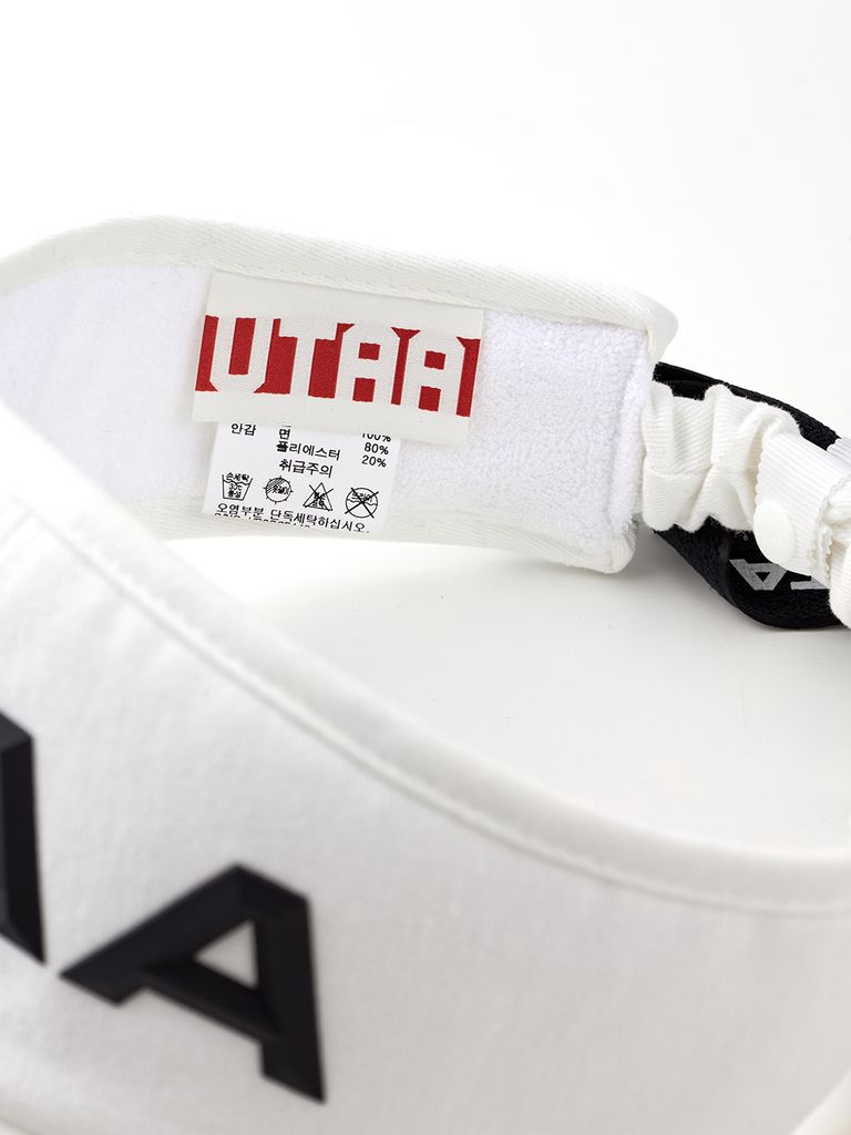 UTAA Figure Logo Sun Visor : Women's White