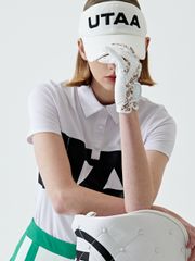 UTAA Figure Logo Sun Visor : Women's White
