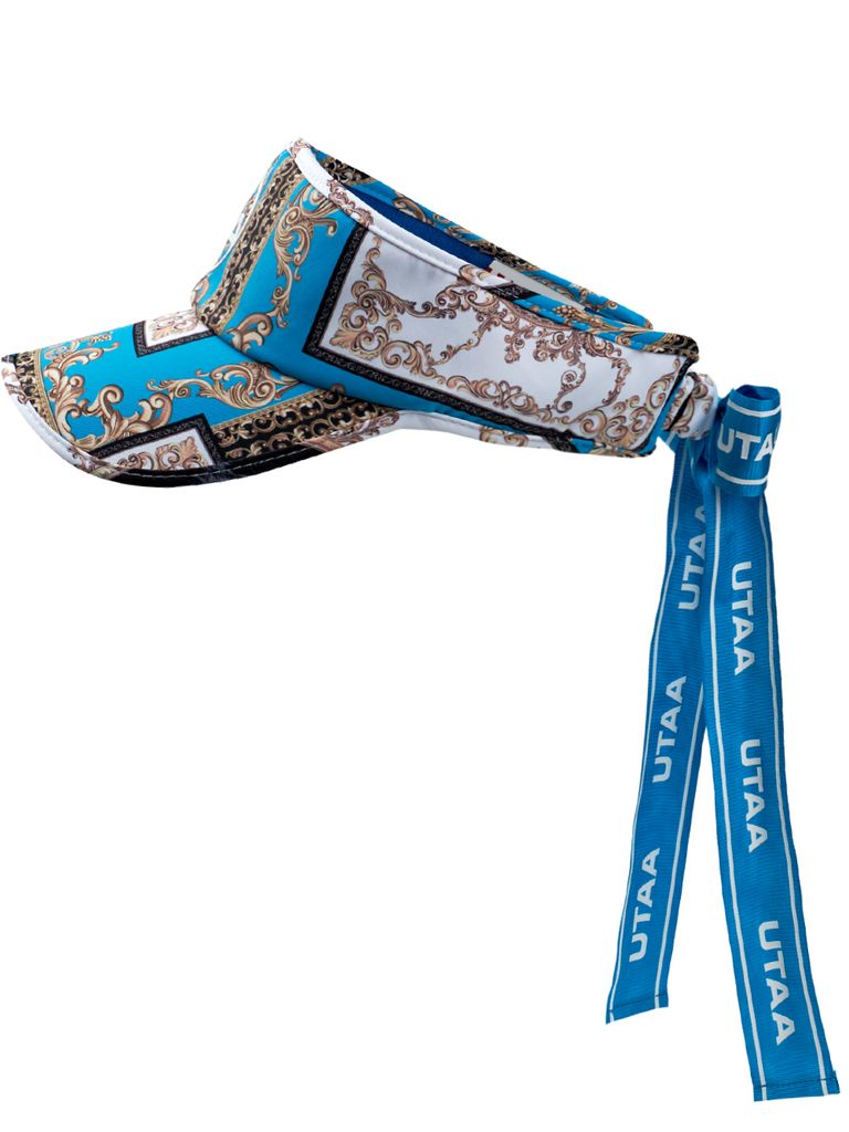 UTAA Neon Baroque Ribbon Sun Visor : Blue