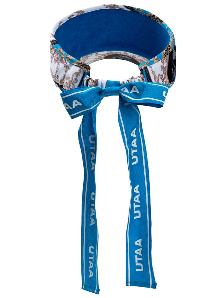 UTAA Neon Baroque Ribbon Sun Visor : Blue