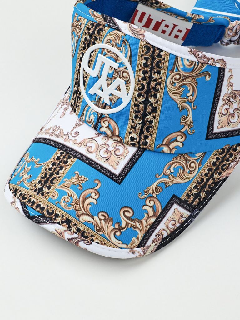 UTAA Neon Baroque Ribbon Sun Visor : Blue