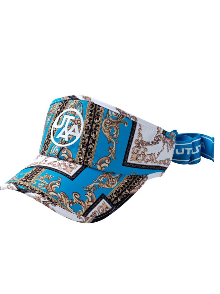 UTAA Neon Baroque Ribbon Sun Visor : Blue