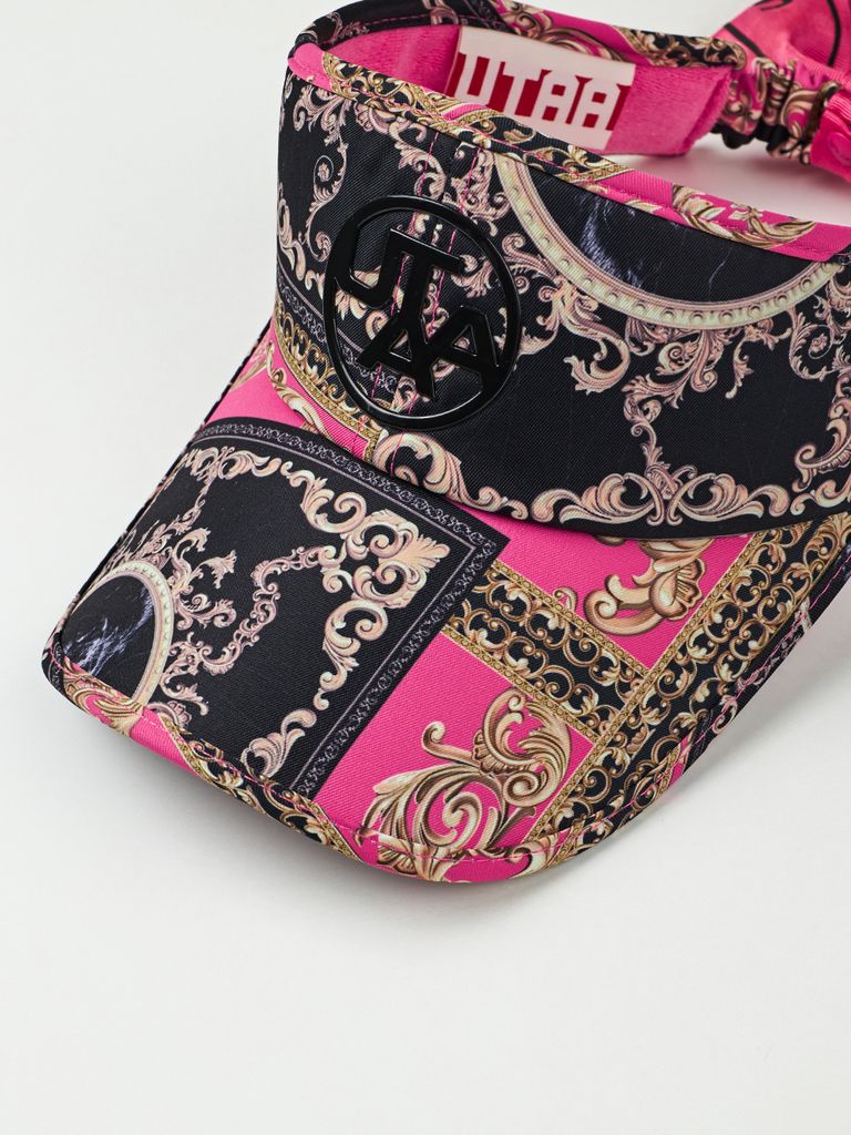 UTAA Neon Baroque Ribbon Sun Visor : Pink