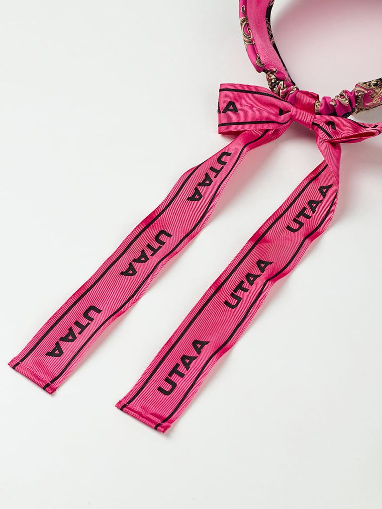UTAA Neon Baroque Ribbon Sun Visor : Pink