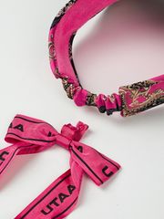UTAA Neon Baroque Ribbon Sun Visor : Pink