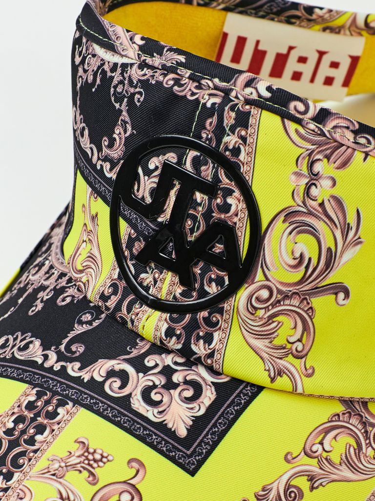 UTAA Neon Baroque Ribbon Sun Visor : Yellow