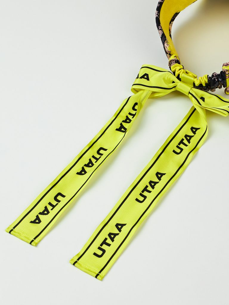 UTAA Neon Baroque Ribbon Sun Visor : Yellow
