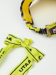 UTAA Neon Baroque Ribbon Sun Visor : Yellow