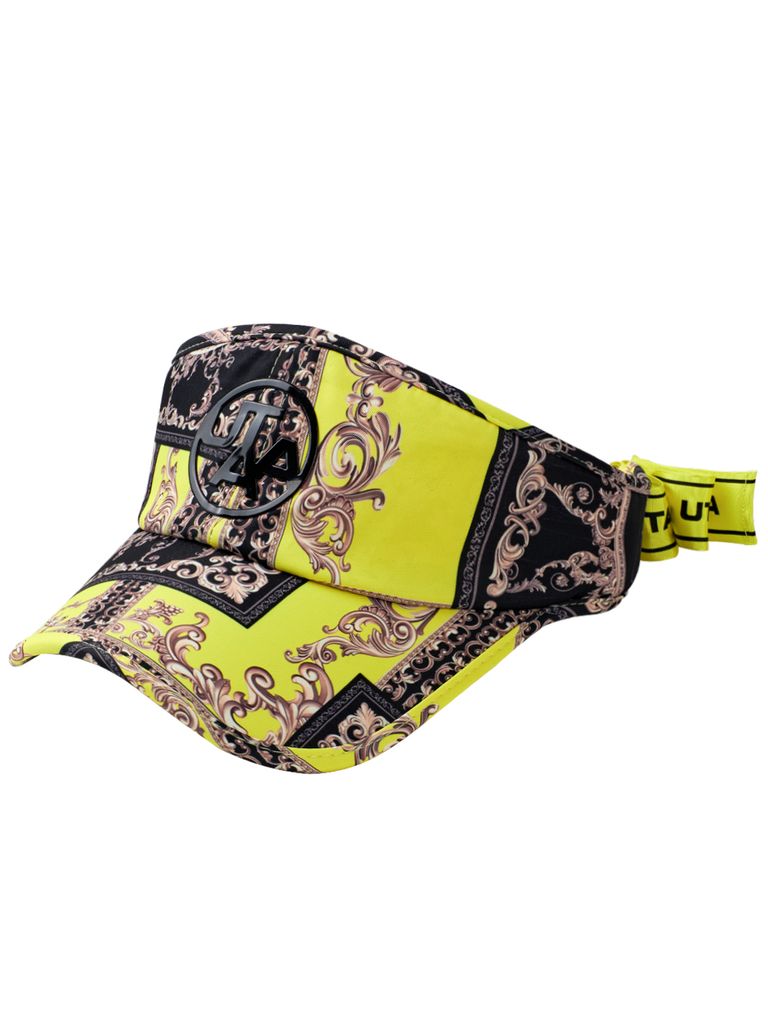 UTAA Neon Baroque Ribbon Sun Visor : Yellow