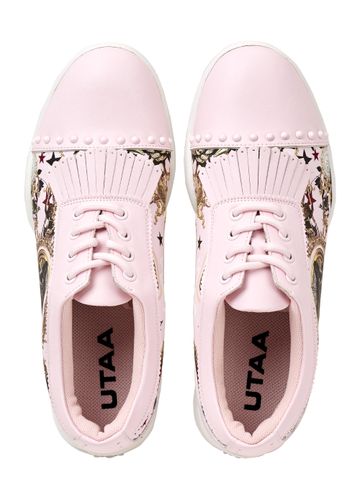 UTAA Lightmare Tassel Classic Golf Shoes : Women's Pink-2
