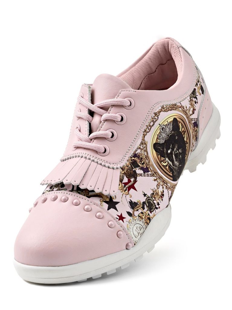 UTAA Lightmare Tassel Classic Golf Shoes : Women's Pink-1
