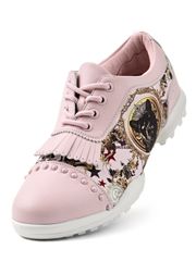UTAA Lightmare Tassel Classic Golf Shoes : Women's Pink-2
