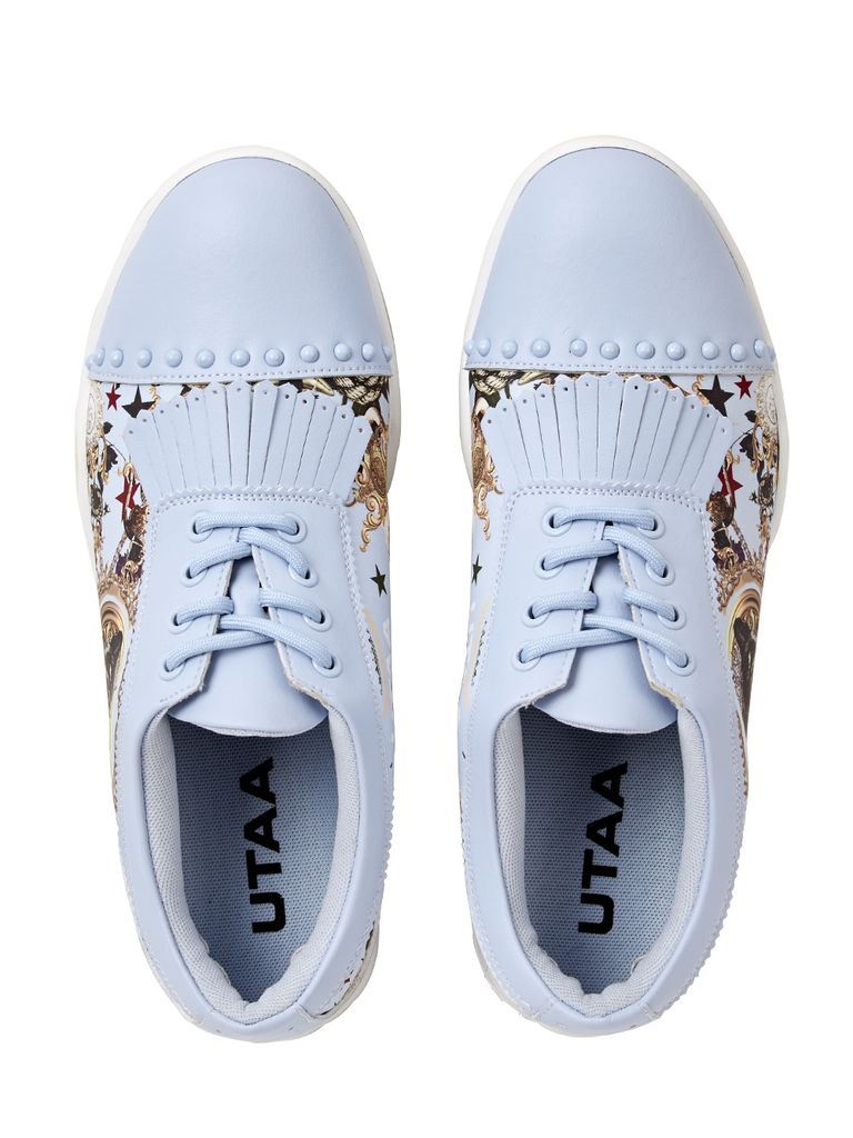 UTAA Lightmare Tassel Classic Golf Shoes : Women's Blue-3