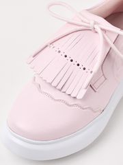 UTAA Derby Kiltie Golf Sneakers : Light Pink-1