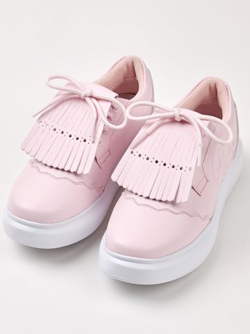 UTAA Derby Kiltie Golf Sneakers : Light Pink-1