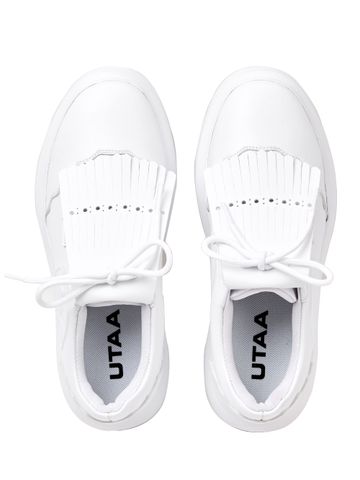 UTAA Derby Kiltie Golf Sneakers : White-2