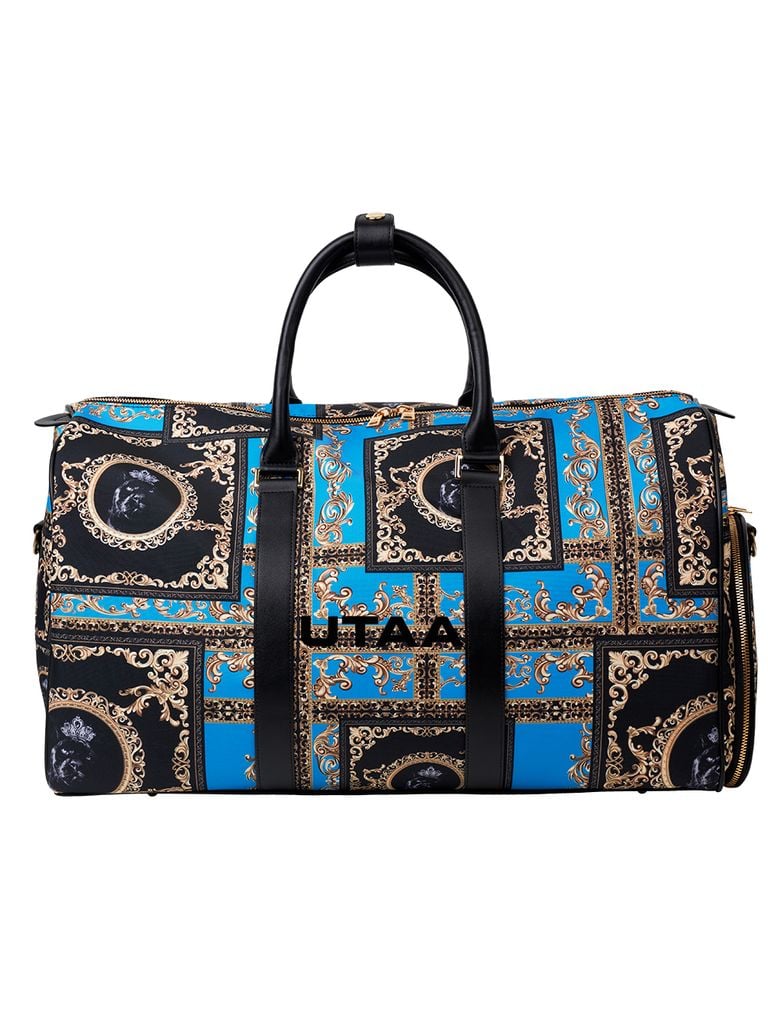 UTAA Dazzle Baroque Boston Bag : Blue
