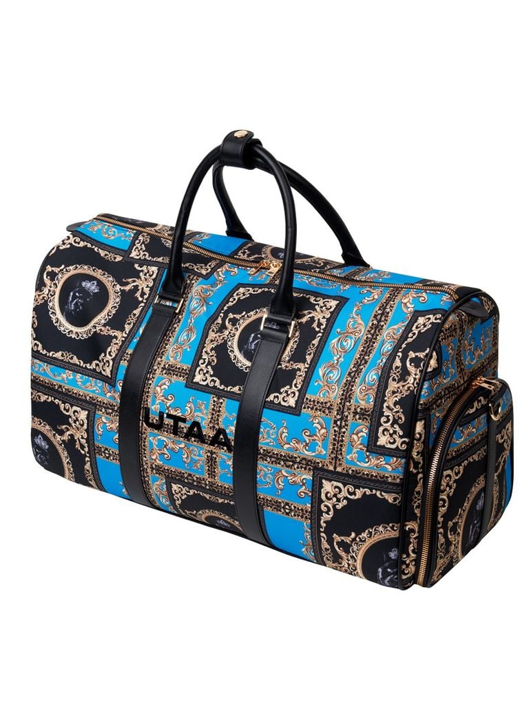 UTAA Dazzle Baroque Boston Bag : Blue