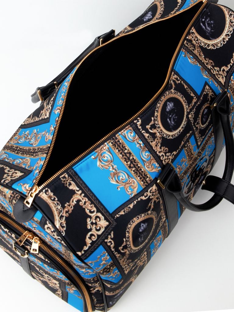 UTAA Dazzle Baroque Boston Bag : Blue