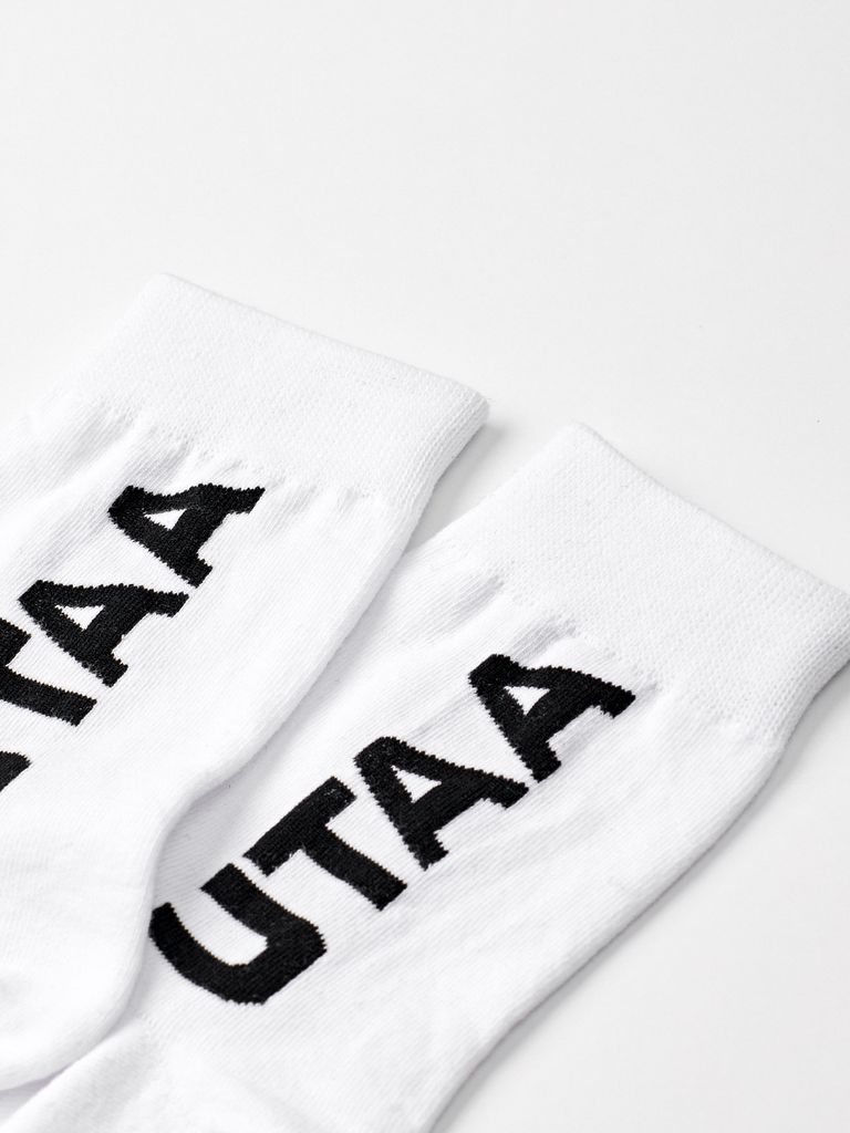 UTAA Logo Socks : White
