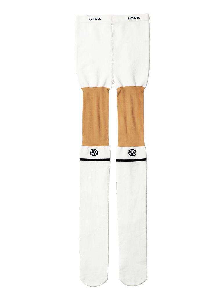UTAA Stocking Blocks Tights : White