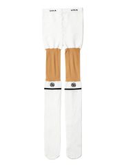 UTAA Stocking Blocks Tights : White