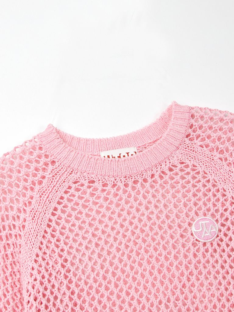 UTAA Crocher Scasi Raglan Knit : Pink