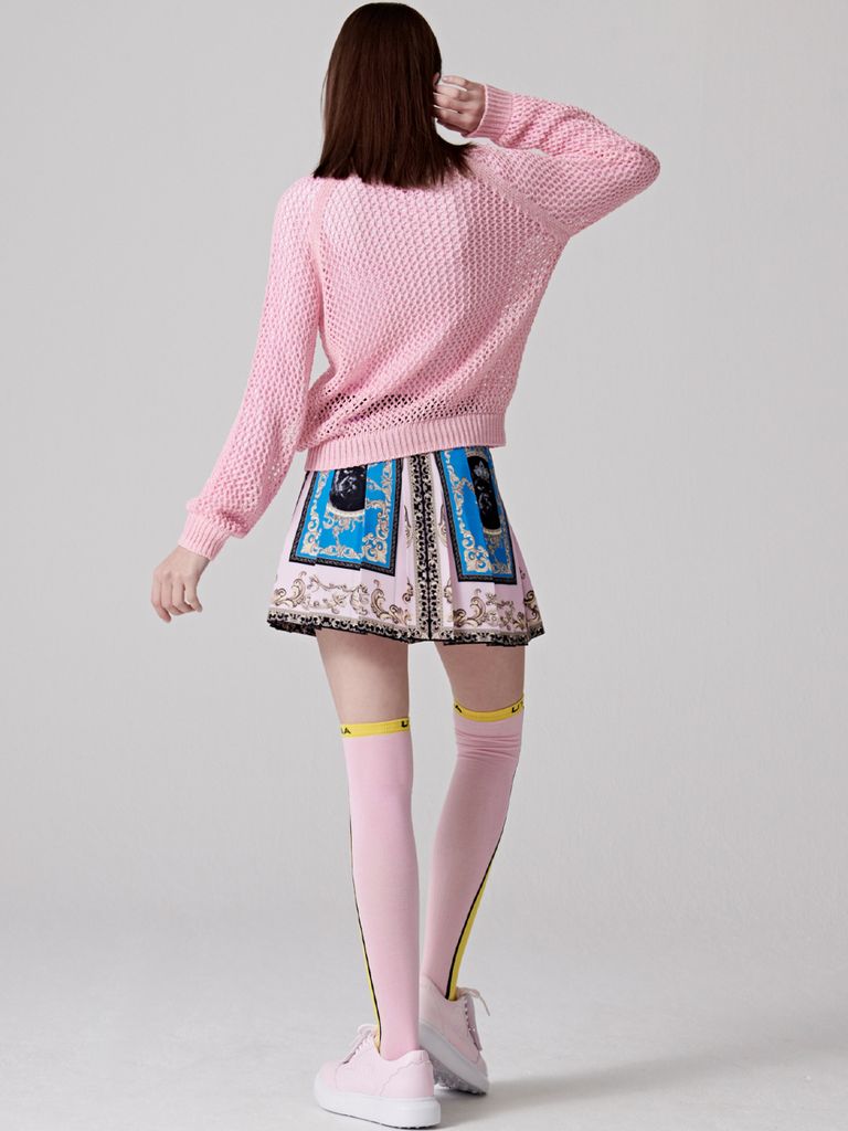 UTAA Crocher Scasi Raglan Knit : Pink