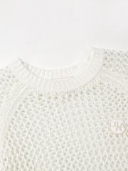 UTAA Crocher Scasi Raglan Knit : White