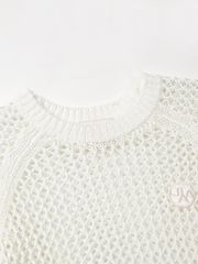 UTAA Crocher Scasi Raglan Knit : White