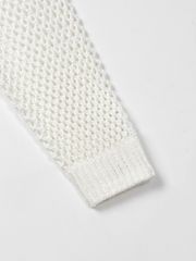 UTAA Crocher Scasi Raglan Knit : White