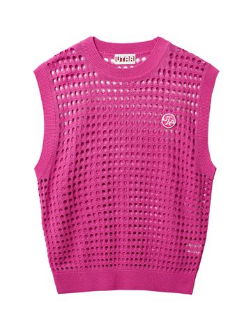 UTAA Punching Scasi Knit Vest : Pink