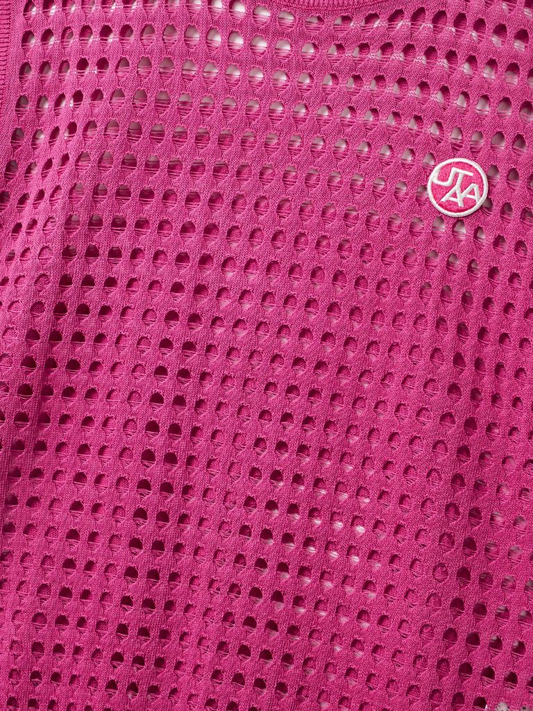 UTAA Punching Scasi Knit Vest : Pink