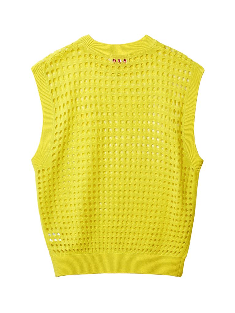 UTAA Punching Scasi Knit Vest : Yellow