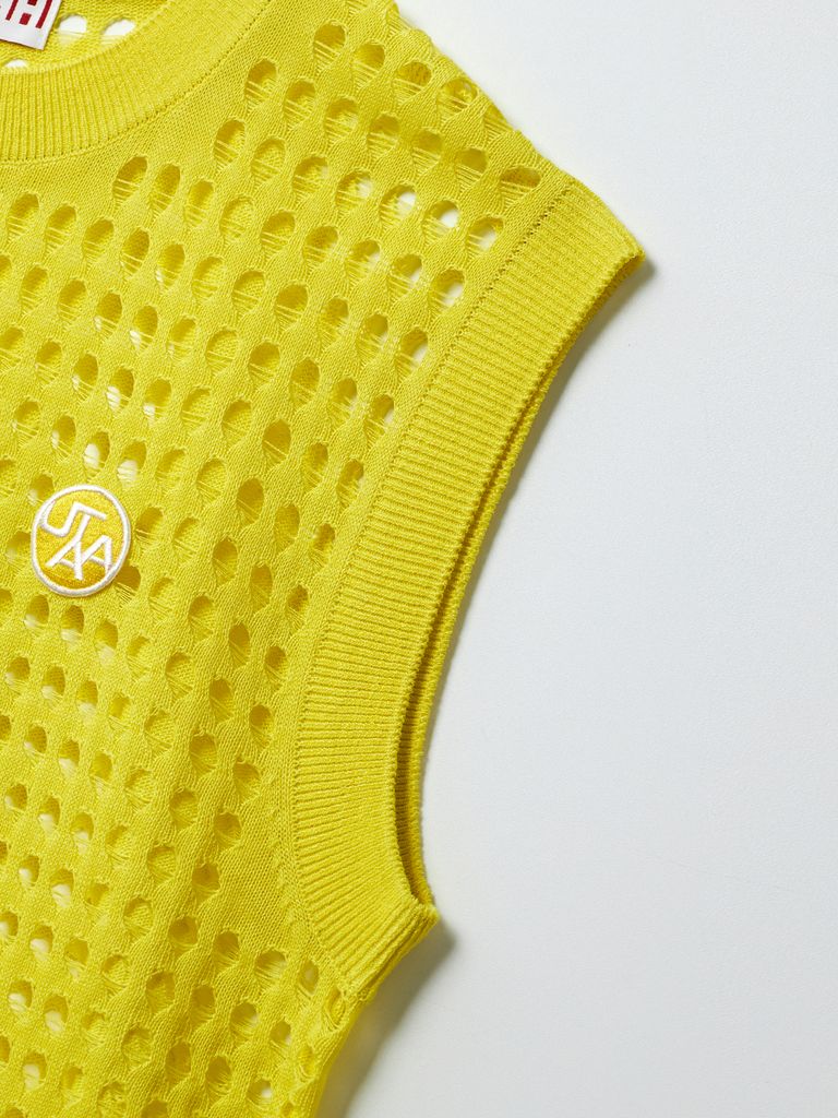 UTAA Punching Scasi Knit Vest : Yellow